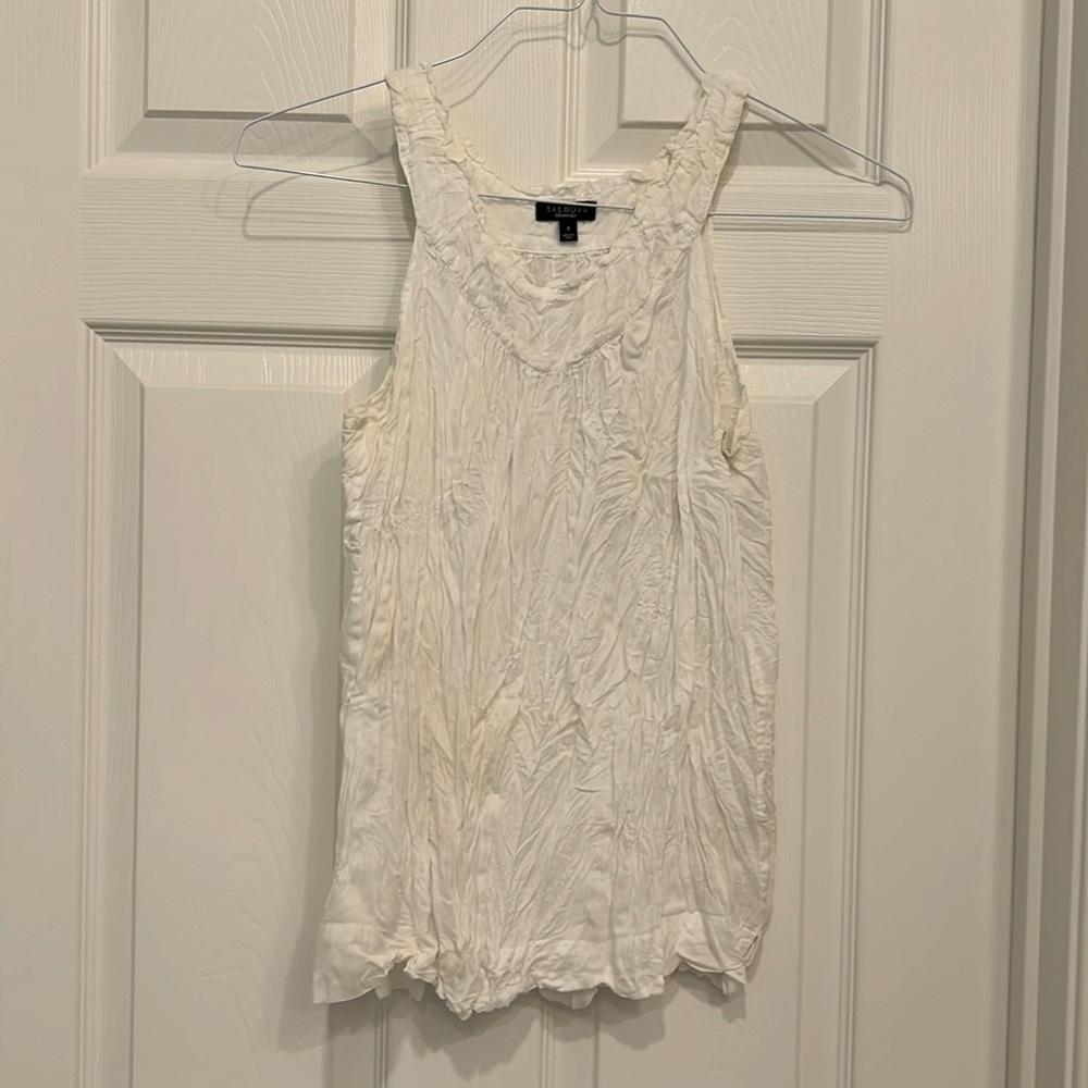 Talbots white tank size 4